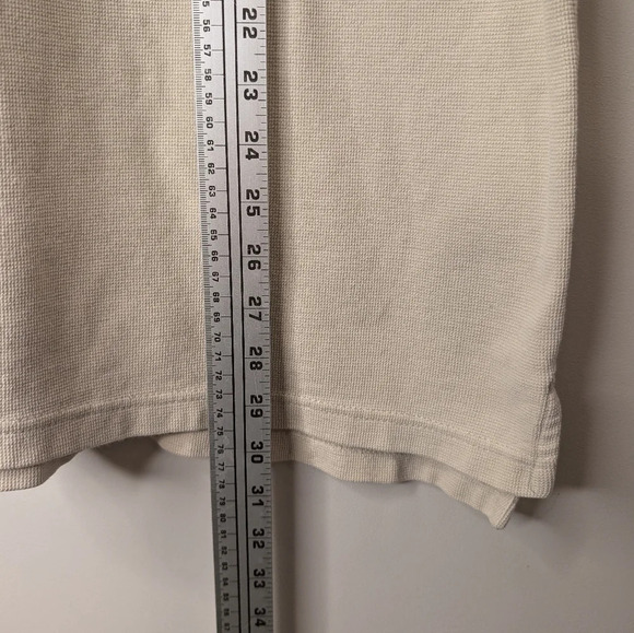Vintage Big Dogs Collared Cream Textured Fabric Golf Polo Men's XL - Picture 7 of 8